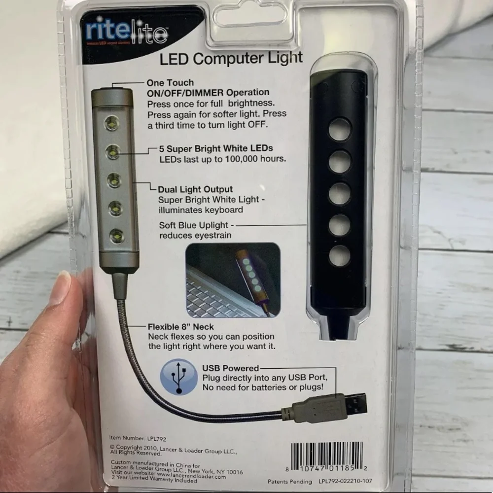 rite lite USB Operated LED Computer Light 8" Neck - Picture 8 of 8